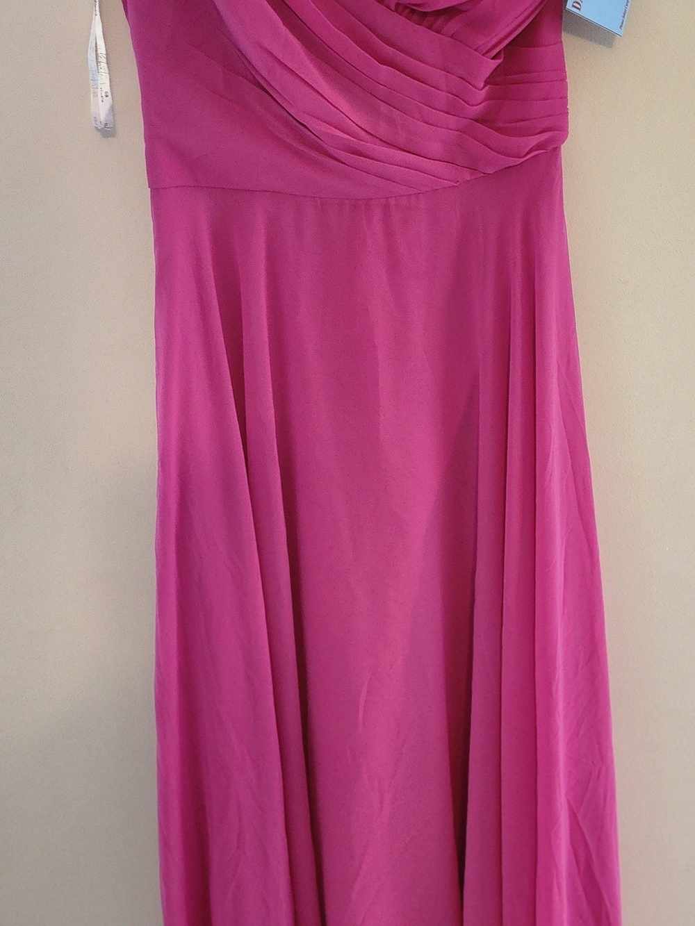 David's Bridal Fuchsia Pleated Waist Maxi Skirt